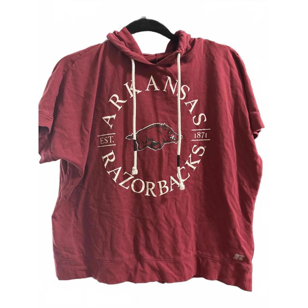 Russell Athletic Arkansas Razorbacks short sleeved hoodie